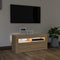 vidaXL - Tv-meubel - met - LED-verlichting - 90x35x40 - cm - sonoma - eikenkleurig