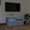 vidaXL - Tv-meubel - met - LED-verlichting - 90x35x40 - cm - betongrijs