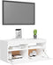vidaXL - Tv-meubel - met - LED-verlichting - 90x35x40 - cm - wit