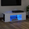 vidaXL - Tv-meubel - met - LED-verlichting - 90x39x30 - cm - hoogglans - wit