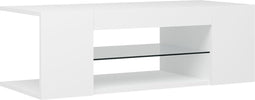 vidaXL - Tv-meubel - met - LED-verlichting - 90x39x30 - cm - wit
