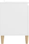 vidaXL - Tv-meubel - met - massief - houten - poten - 103,5x35x50 - cm - wit