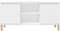 vidaXL - Tv-meubel - met - massief - houten - poten - 103,5x35x50 - cm - wit