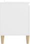 vidaXL - Tv-meubel - met - massief - houten - poten - 103,5x35x50 - cm - wit