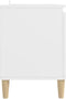 vidaXL - Tv-meubel - met - massief - houten - poten - 103,5x35x50 - cm - wit