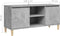 vidaXL - Tv-meubel - met - massief - houten - poten - 103,5x35x50 - cm - betongrijs