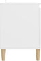 vidaXL - Tv-meubel - met - massief - houten - poten - 103,5x35x50 - cm - wit