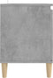 vidaXL - Tv-meubel - met - massief - houten - poten - 103,5x35x50 - cm - betongrijs
