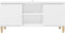 vidaXL - Tv-meubel - met - massief - houten - poten - 103,5x35x50 - cm - wit