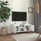 vidaXL - Tv-meubel - met - massief - houten - poten - 103,5x35x50 - cm - wit
