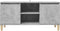 vidaXL - Tv-meubel - met - massief - houten - poten - 103,5x35x50 - cm - betongrijs