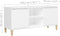 vidaXL - Tv-meubel - met - massief - houten - poten - 103,5x35x50 - cm - wit