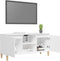vidaXL - Tv-meubel - met - massief - houten - poten - 103,5x35x50 - cm - wit