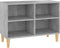 vidaXL - Tv-meubel - met - massief - houten - poten - 69,5x30x50 - cm - betongrijs