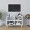 vidaXL - Tv-meubel - met - massief - houten - poten - 69,5x30x50 - cm - wit