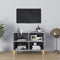 vidaXL - Tv-meubel - met - massief - houten - poten - 69,5x30x50 - cm - betongrijs