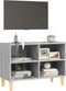 vidaXL - Tv-meubel - met - massief - houten - poten - 69,5x30x50 - cm - betongrijs