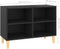 vidaXL - Tv-meubel - met - massief - houten - poten - 69,5x30x50 - cm - zwart
