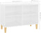 vidaXL - Tv-meubel - met - massief - houten - poten - 69,5x30x50 - cm - wit