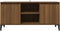 vidaXL - Tv-meubel - met - metalen - poten - 103,5x35x50 - cm - bruin - eikenkleur