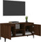 vidaXL - Tv-meubel - met - metalen - poten - 103,5x35x50 - cm - bruin - eikenkleur