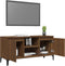 vidaXL - Tv-meubel - met - metalen - poten - 103,5x35x50 - cm - bruin - eikenkleur