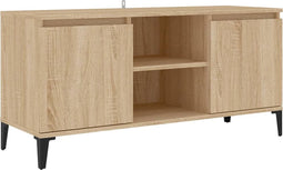 vidaXL - Tv-meubel - met - metalen - poten - 103,5x35x50 - cm - sonoma - eikenkleurig