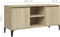 vidaXL - Tv-meubel - met - metalen - poten - 103,5x35x50 - cm - sonoma - eikenkleurig
