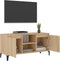 vidaXL - Tv-meubel - met - metalen - poten - 103,5x35x50 - cm - sonoma - eikenkleurig