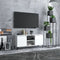 vidaXL - Tv-meubel - met - metalen - poten - 103,5x35x50 - cm - hoogglans - wit