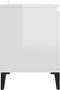 vidaXL - Tv-meubel - met - metalen - poten - 103,5x35x50 - cm - hoogglans - wit
