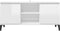 vidaXL - Tv-meubel - met - metalen - poten - 103,5x35x50 - cm - hoogglans - wit