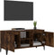 vidaXL - Tv-meubel - met - metalen - poten - 103,5x35x50 - cm - gerookt - eikenkleurig
