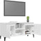 vidaXL - Tv-meubel - met - metalen - poten - 103,5x35x50 - cm - hoogglans - wit