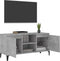 vidaXL - Tv-meubel - met - metalen - poten - 103,5x35x50 - cm - betongrijs