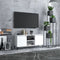vidaXL - Tv-meubel - met - metalen - poten - 103,5x35x50 - cm - wit