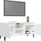 vidaXL - Tv-meubel - met - metalen - poten - 103,5x35x50 - cm - wit