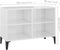 vidaXL - Tv-meubel - met - metalen - poten - 69,5x30x50 - cm - hoogglans - wit