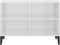 vidaXL - Tv-meubel - met - metalen - poten - 69,5x30x50 - cm - hoogglans - wit