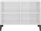 vidaXL - Tv-meubel - met - metalen - poten - 69,5x30x50 - cm - hoogglans - wit