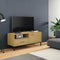 vidaXL - Tv-meubel - met - metalen - poten - OSLO - massief - grenenhout - bruin