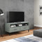 vidaXL - Tv-meubel - met - metalen - poten - OSLO - massief - grenenhout - grijs