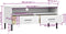 vidaXL - Tv-meubel - met - metalen - poten - OSLO - massief - grenenhout - wit
