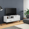 vidaXL - Tv-meubel - met - metalen - poten - OSLO - massief - grenenhout - wit