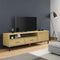 vidaXL - Tv-meubel - met - metalen - poten - OSLO - massief - grenenhout - bruin