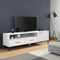 vidaXL - Tv-meubel - met - metalen - poten - OSLO - massief - grenenhout - wit