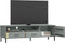 vidaXL - Tv-meubel - met - metalen - poten - OSLO - massief - grenenhout - grijs