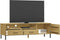 vidaXL - Tv-meubel - met - metalen - poten - OSLO - massief - grenenhout - bruin