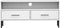 vidaXL - Tv-meubel - met - metalen - poten - OSLO - massief - grenenhout - wit