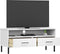 vidaXL - Tv-meubel - met - metalen - poten - OSLO - massief - grenenhout - wit